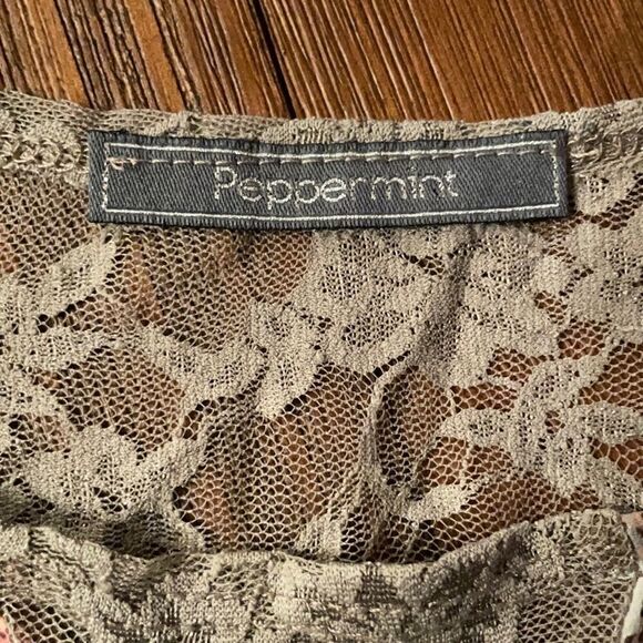 Peppermint Sleeveless Blouse with Lace Inserts Size Small - Picture 6 of 8